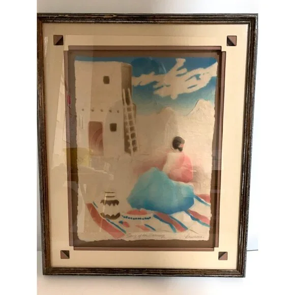 Figi Graphics Art Song Of The Morning Signed Priscillia 1992 With Original Tag